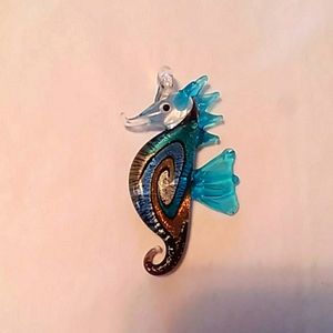 Glass Seahorse Pendant Hand-blown